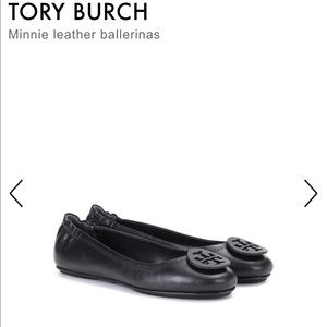 Tory Burch Black Minnie Flats